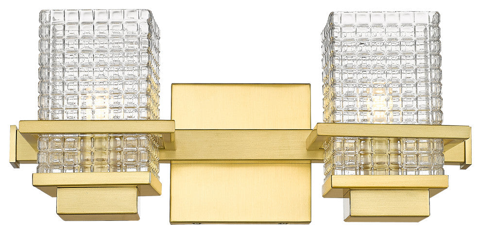 Innovations 310-2W-SG-CL 2-Light Bath Vanity Light Satin Gold