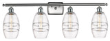 Ballston-Vaz 4-Light 36" Bath Vanity Light, Brushed Satin Nickel, Clear