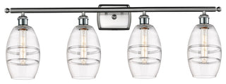 Ballston-Vaz 4-Light 36" Bath Vanity Light, Brushed Satin Nickel, Clear