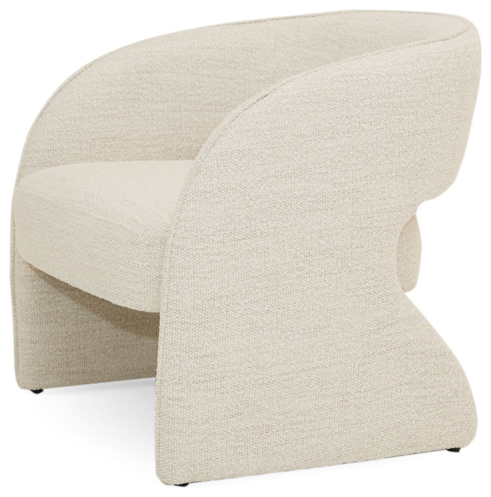 Modrest Luby Modern Cream Fabric Accent Chair