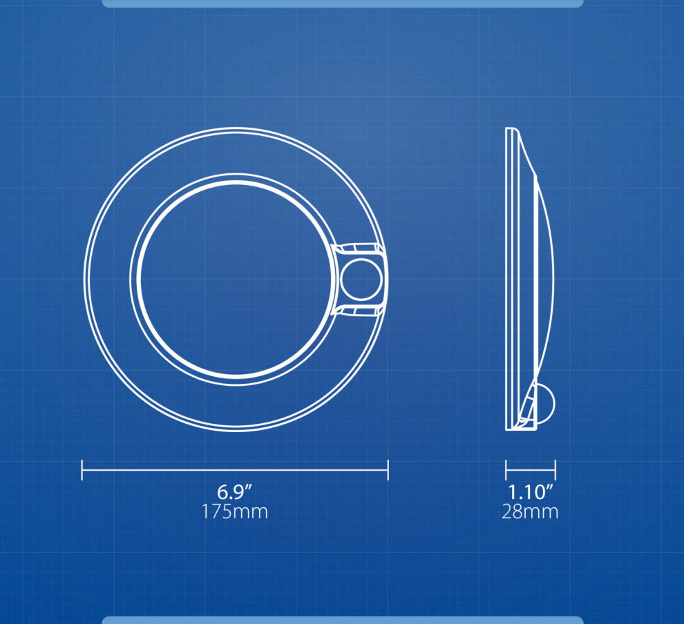 RSDSM 4" Selectable Surface Mount Downlight With PIR Motion Sensor