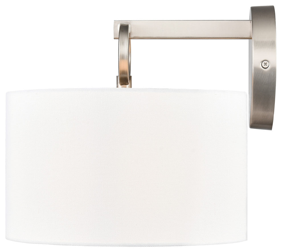 1 Light 9.875 in. Brushed Nickel Sconce
