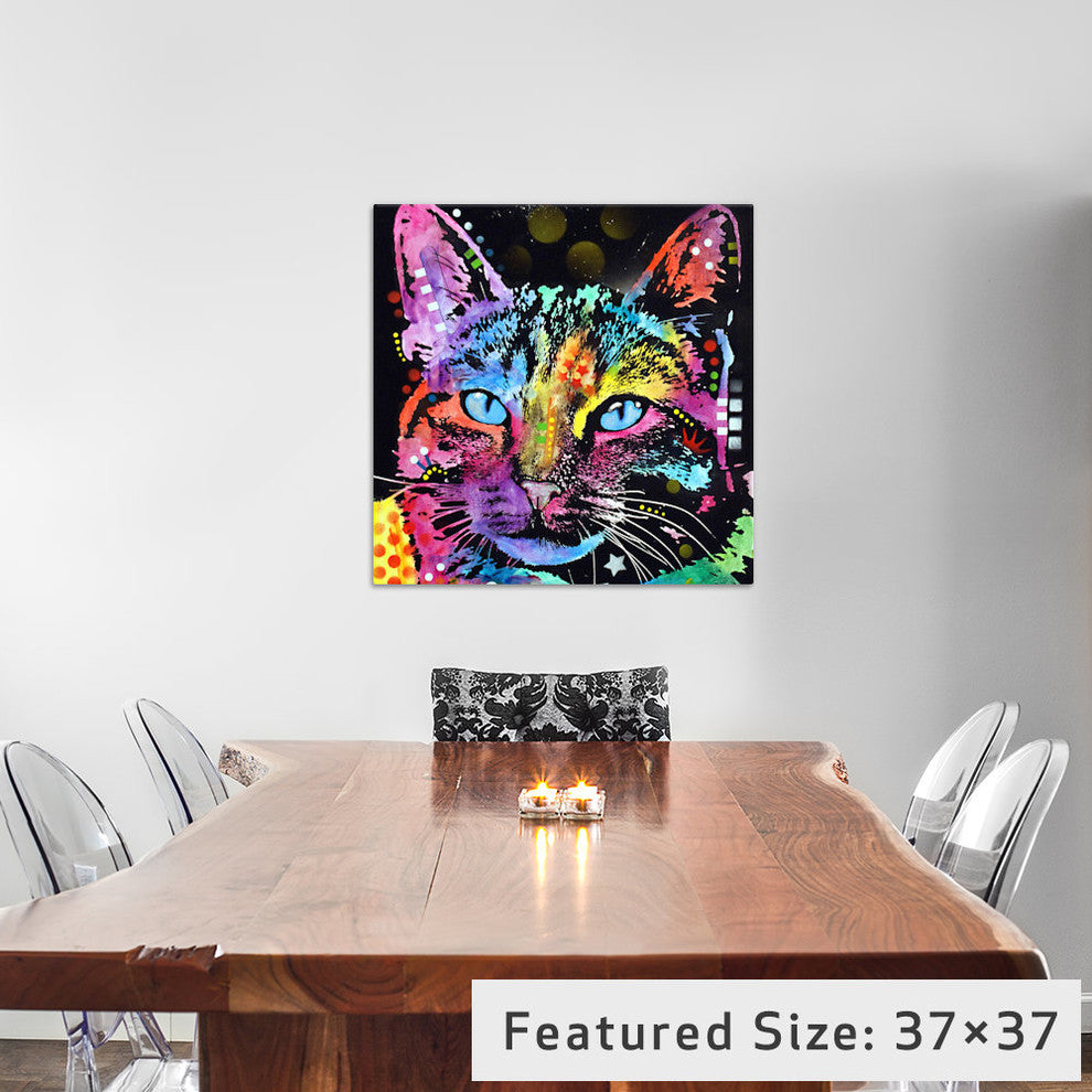 "Thoughtful Cat Gallery" by Dean Russo, 37x37x1.5"
