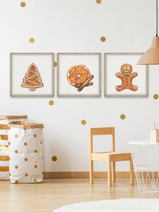 Best Christmas Cookies Triptych, 3-Piece Set, 32x32 Panels, 32x32