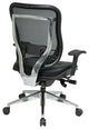 Executive High Back Chair With Breathable Mesh Back and Leather Seat