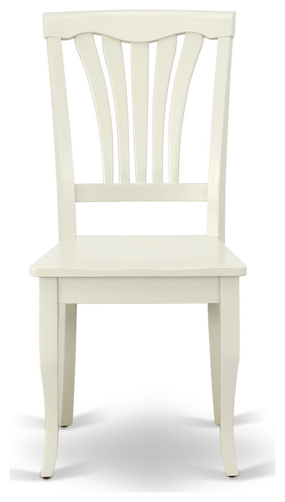Hlav3-Lwh-W 3Pc Round 42"Table And 2 Vertical Slatted Chairs