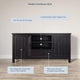 60 Inch Farmhouse TV Stand or Entertainment Center, Rustic Gray