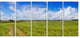 Road in Field with Green Grass, Landscape Canvas Art Print, 60"x28", 5 Panels