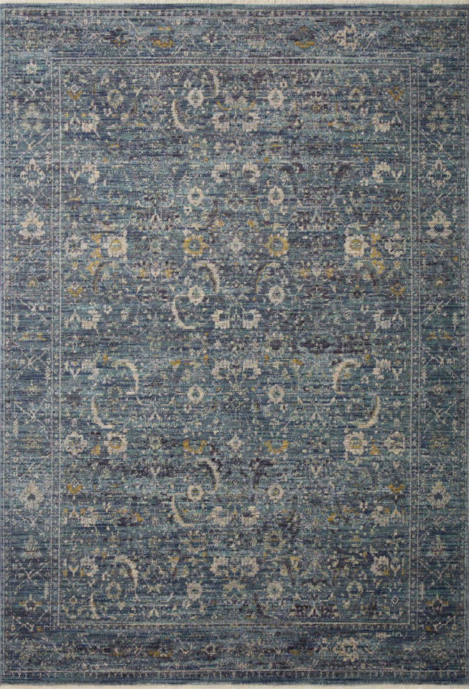 Jean Stoffer x Loloi Bradbury Ocean / Gold 3'-7" x 5'-7" Accent Rug