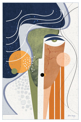 Aura Geometric Art Area Rug, 5'x7.5'