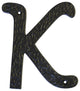 RCH Hardware Iron Vintage Classic House Letter, 6", Black, K