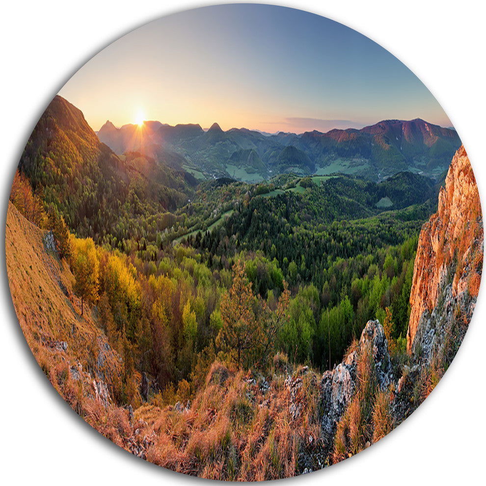 Spring Forest Slovakia, Landscape Photo Disc Metal Wall Art, 23"