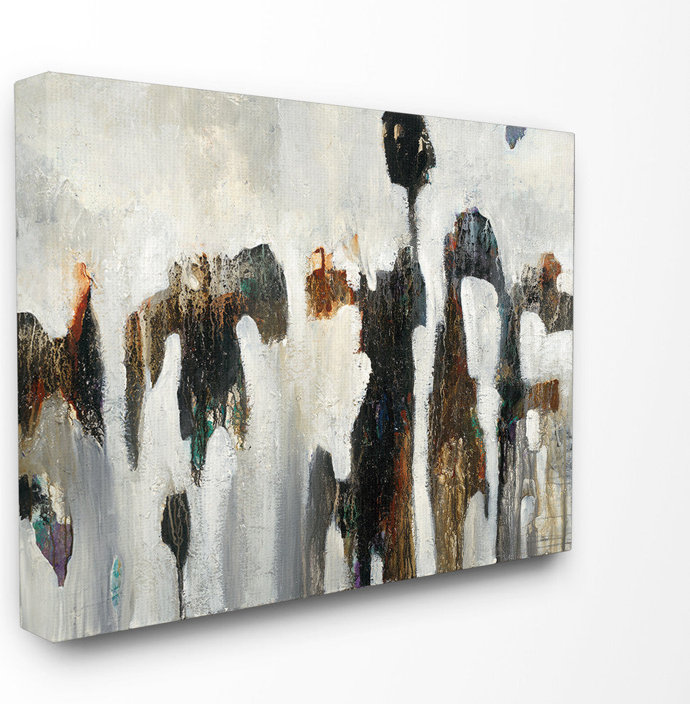 Black White And Brown Rocks Canvas, 16"x1.5"x20"