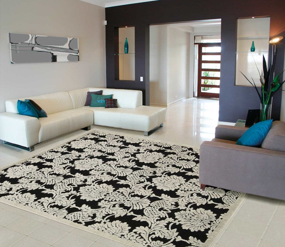 Nourison GRAPHIC ILLUSIONS 145 BLACK RUG