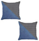 Set of 2 Blue Houndstooth Pillow Covers