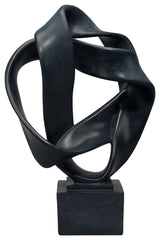 Intertwined Resin Decorative Table Object, Black