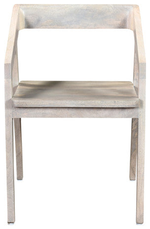 Camilla Solid Wood Armchair, Soft White