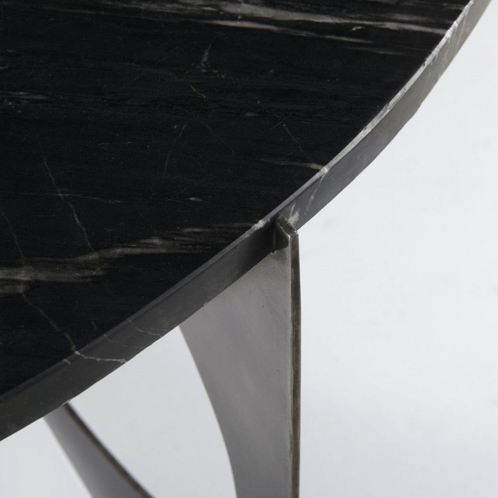 Contemporary Black Marble Coffee Table