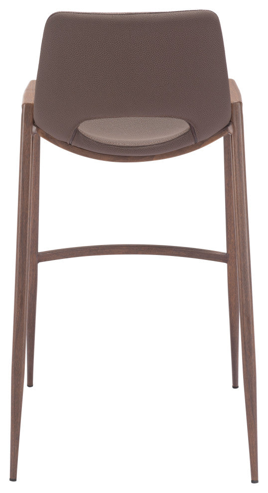 Desi Barstool, Set of 2 Brown/Walnut