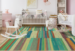 Winchester Kilim Rosa Beige/Blue Rug, 6'9x9'10