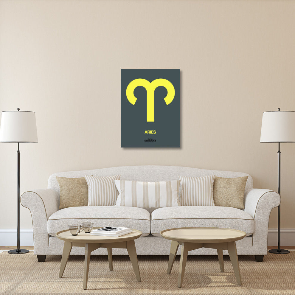 "Aries Zodiac Sign Yellow" Fine Art Print