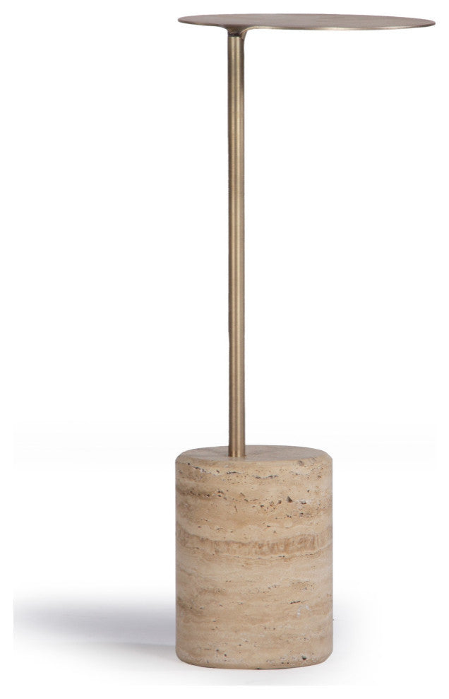 Lily Antique Brass Drink Table, Small