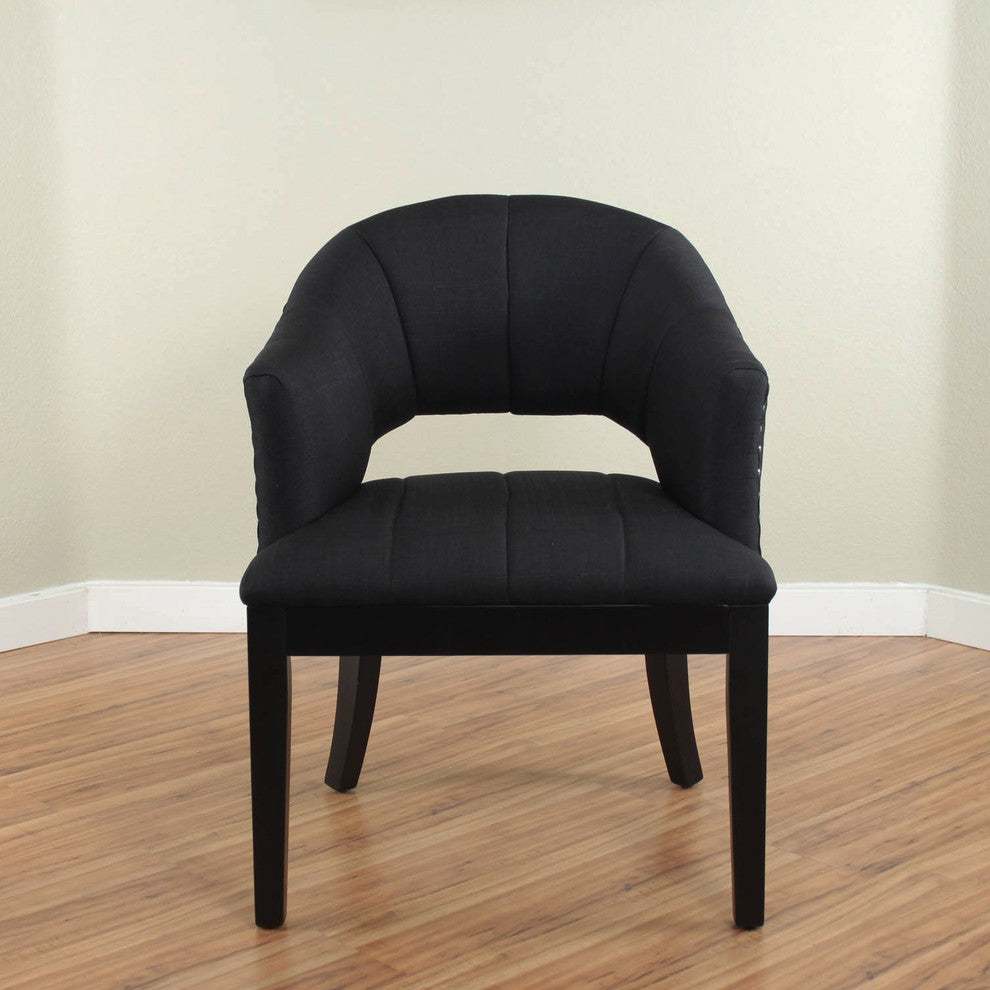 Preveza Black Upholstered Chair