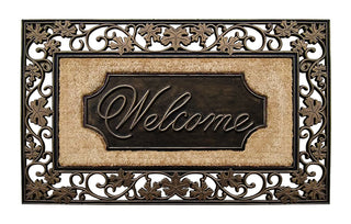 First Impression Rubber/Coir Dirt Trapper 18"x30" Welcome Doormat