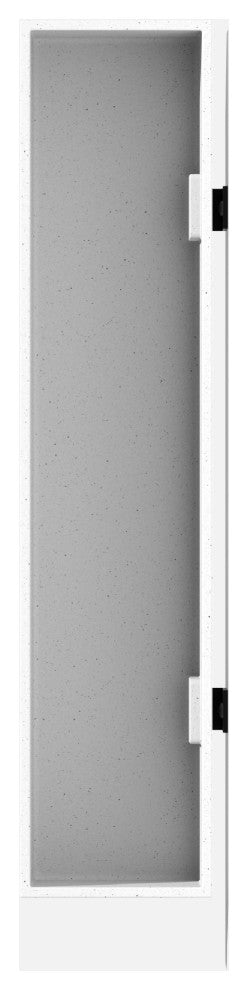 Veadek Geo Series Hanging Planter, White, 16", 2 Pack