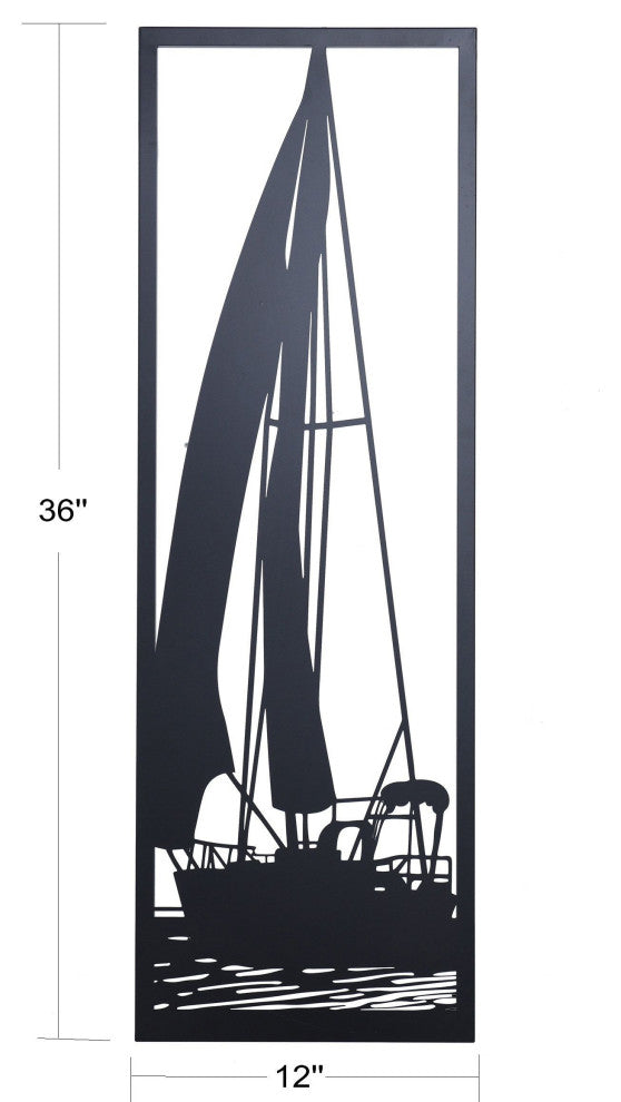 Shadows of a Sailboat I, Water Metal Wall Decor