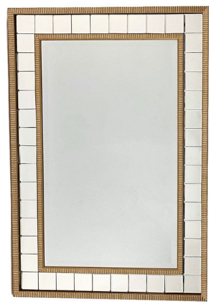 Beveled Accent Mirror, Gold