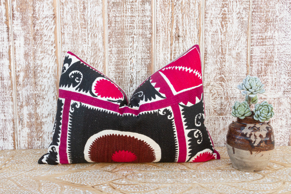 Amina Gul Suzani Lumbar Pillow