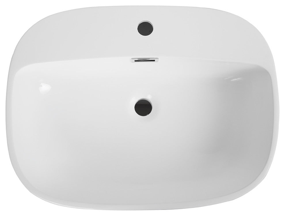 24" Streamline K-1680-24 Solid Surface Resin Freestanding Basin