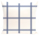 Windowpane Plaid Geometric Print Outdoor Pillow, Cadet, 18"x18"