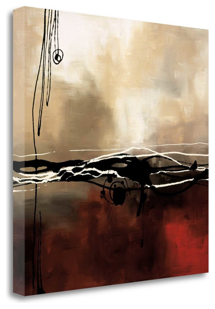 "Symphony In Red And Khaki I" By Laurie Maitland, Giclee on Gallery Wrap Canvas