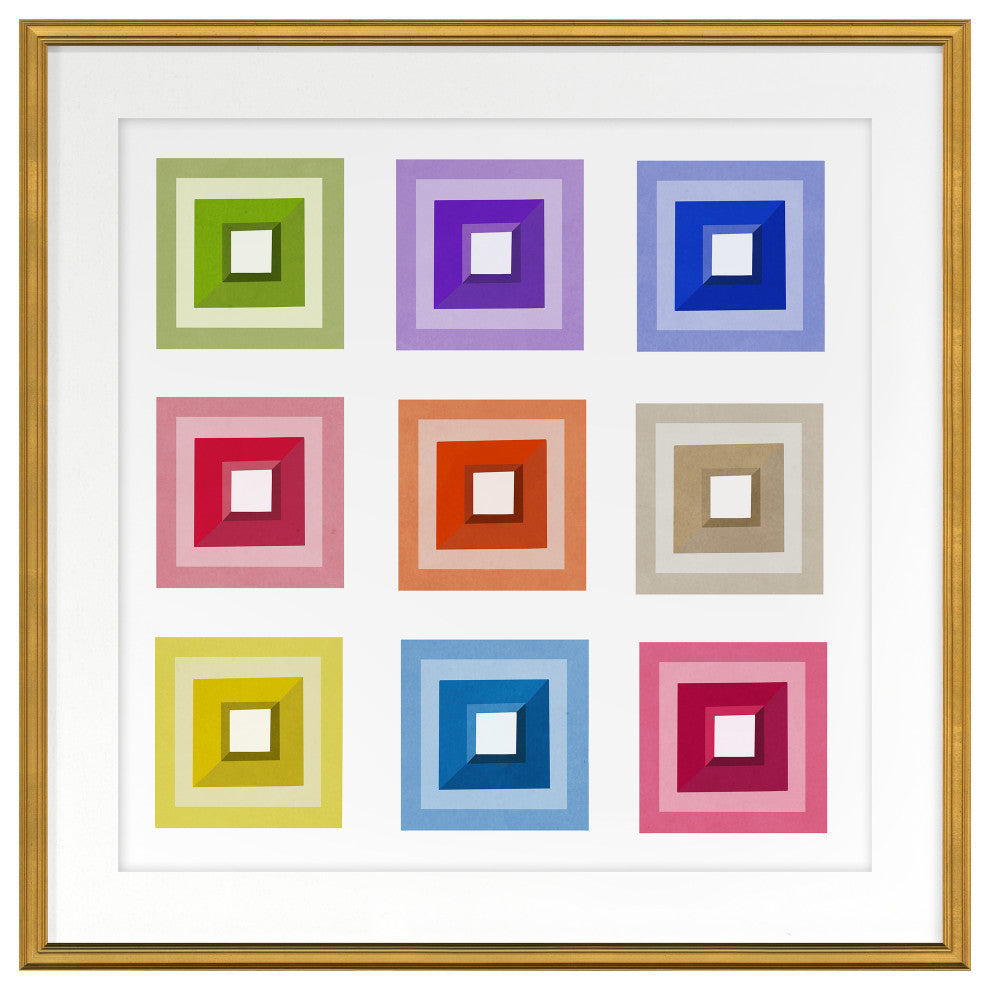 Tromp 2 Fine Art Print, Gold, 24"x24"