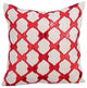 Red Decorative Pillow Covers 22"x22" Faux Leather, All Time Red