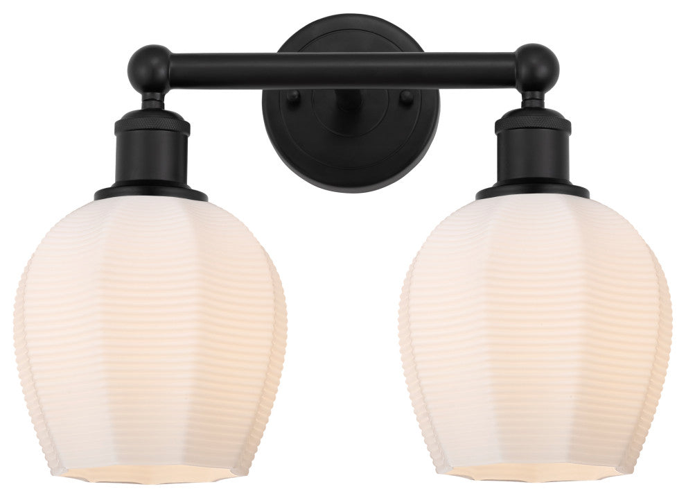 Innovations 616-2W-BK-G461-6 2 Light 14.75" Bath Vanity Light, Matte Black