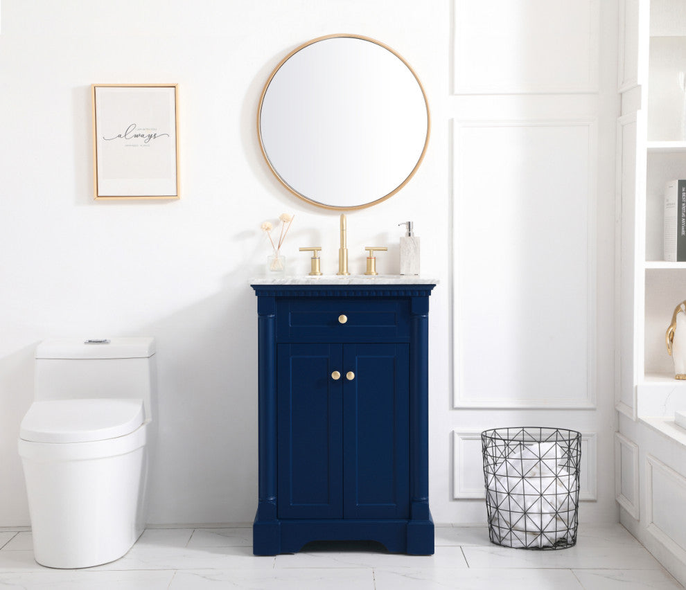 Home Living 24" Single Bathroom Vanity, Blue