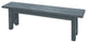 Barnwood Style Timber Peg Dining Bench, Smokey Gray, 4 Foot