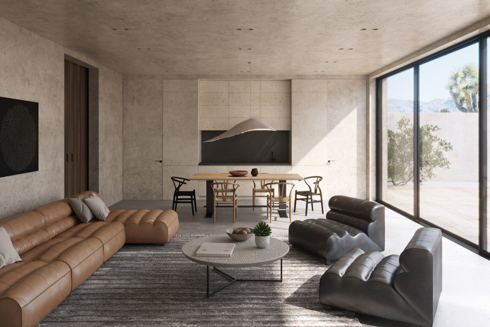 Ramsay Leather Slipper Chair Tan