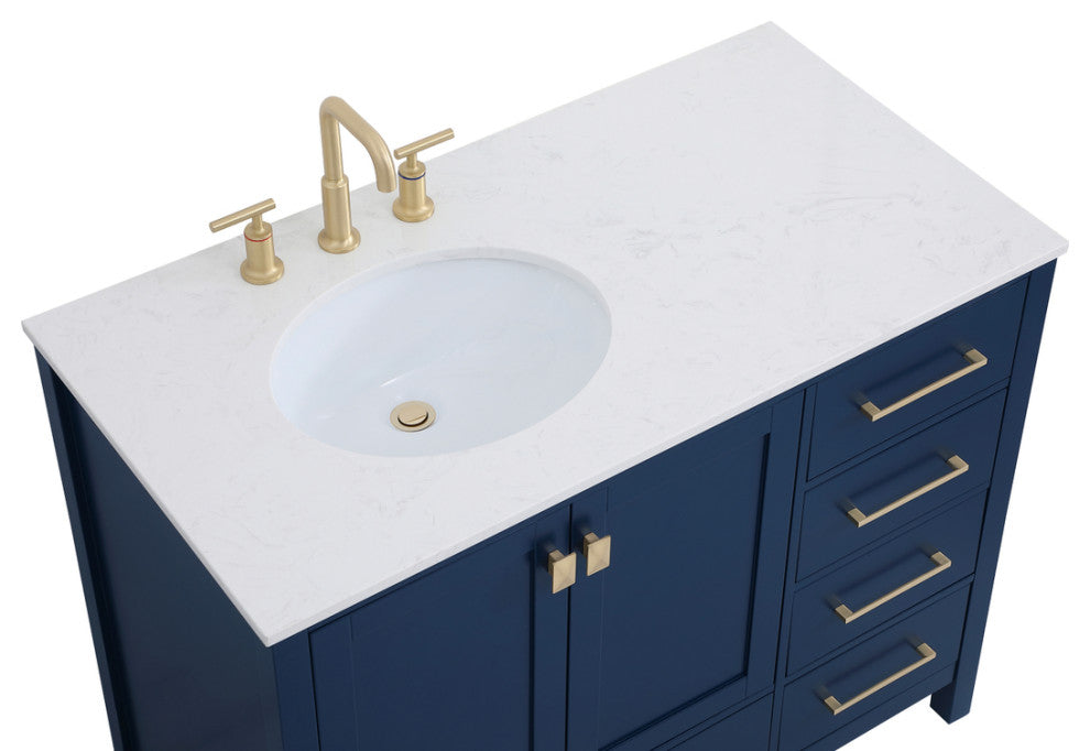 Isabel Blue 42" Single Sink Bathroom Vanity