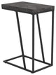 Expandable Rectangular Accent Table, Rustic Gray and Sandy Black