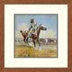 "Beef for the Fighters" Framed Digital Print by Charles M. Russell, 21x21"