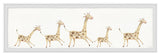 "Giraffe Runs Around" Framed Painting Print, 30x10
