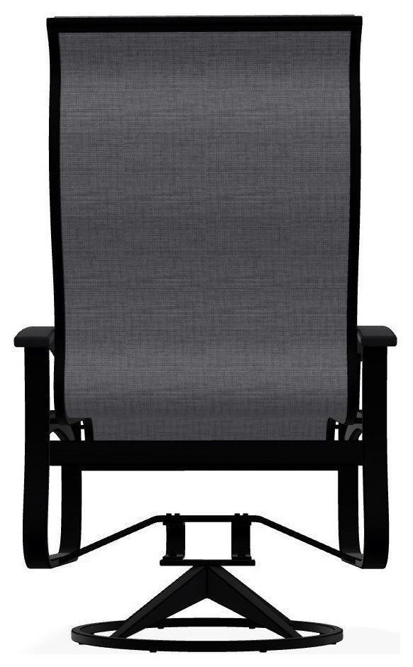 Belle Isle Sling Outdoor Swivel Rocker, Augustine Pewter/Black