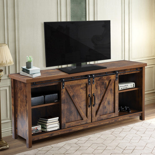 Vintage Melamine board Tv Stand (Yellow + Particle Board)
