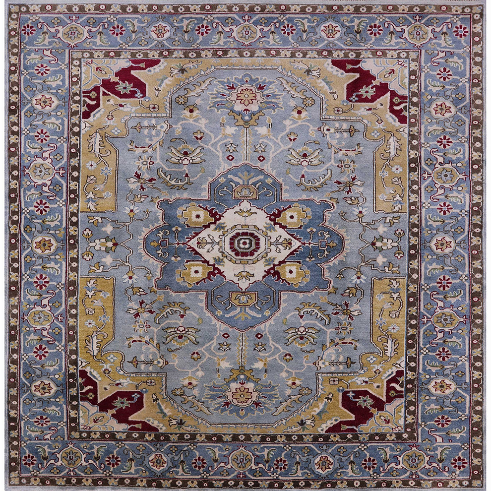 Ahgly Company Indoor Square Mid-Century Modern Area Rugs, 3' Square