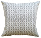 "Bird's Feet" Hand-Printed Canvas Pillow, Pewter, 16x16