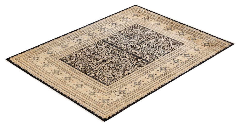Mogul, One-of-a-Kind Hand-Knotted Area Rug Black, 8' 1" x 10' 9"